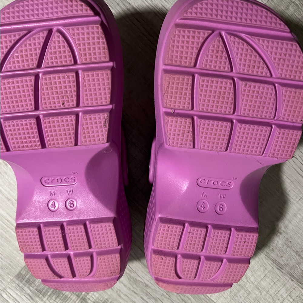Crocs‎ Womens Stomp Platform Chunky Clog Slip On Shoes Bubble Purple Crush Punk - Picture 7 of 9